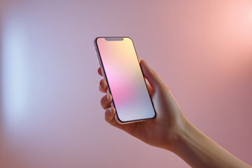 Close-Up of Female Hand Holding Modern Smartphone Representing Technology, Communication, and Contemporary Digital Lifestyle
