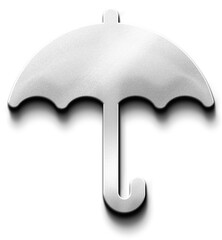 3D Silver Metallic Weather Icon with Sun and Cloud in Neumorphic Style