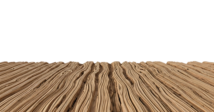 Rustic wooden surface with intricate natural grain patterns creating a rich textured background perspective