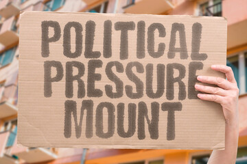 "Political Pressure Mount" Calls grow for accountability. POLITICAL. PRESSURE. CALL. GROW. ACCOUNTABILITY.