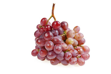 Grapes are very fresh on a white background.