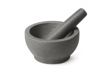 Mortar and pestle for grinding herbs, spices, and ingredients for cooking or preparing medicine