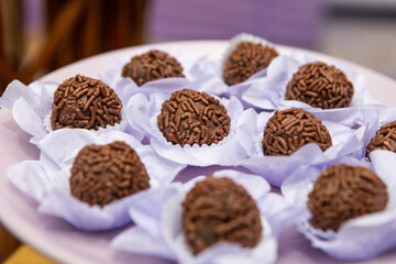 Brazilian sweet known as brigadeiro, very popular in Rio de Janeiro.