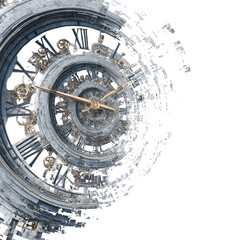 Time Fracture Background Abstract Illustration Isolated
