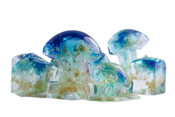 Transparent Jelly Forest Fantasy Illustration Isolated