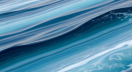 Abstract blue ocean waves creating a beautiful natural water texture background