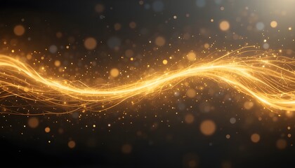 Line, light, gold, circle, background with glowing golden effect, flare and neon magic in PNG format, perfect overlay for transparent PNG art, adding line, light, gold elegance to designs. 