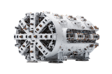 Modern TBM Construction Equipment PNG Transparent