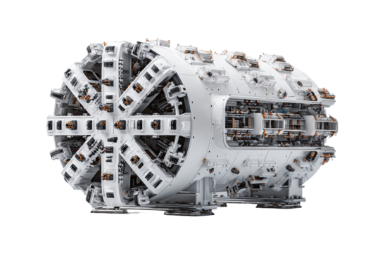 Modern TBM Construction Equipment PNG Transparent