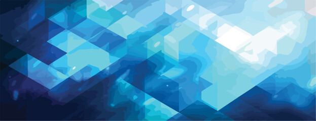 Obraz premium Um fundo abstrato moderno com padrões geométricos em tons de azul, criando uma textura digital dinâmica e futurista para diversos designs.