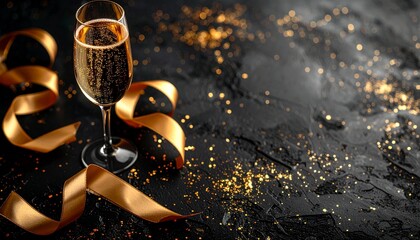 黒背景に映えるシャンパングラスとゴールドの祝祭装飾コピースペース 4kリアリスティック
黒背景に映えるシャンパングラスとゴールドの祝祭装飾コピースペース 4kリアリスティック
