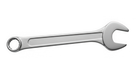 Combination wrench isolated on transparent background
