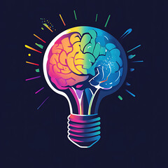 Electric Imagination – Psychedelic Brain Lightbulb of Creative Energy