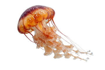 Hybrid Windmill–Jellyfish Creature Design on Transparent Background