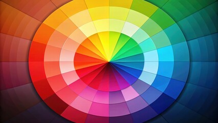 Obraz premium Vibrant colorful circular color palette design for graphic design and digital art