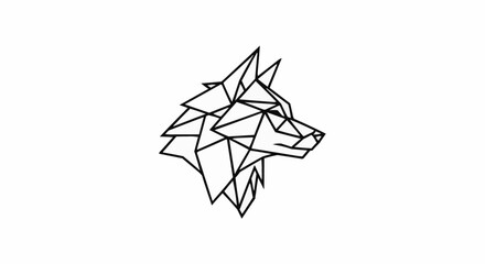 abstract polygon wolf