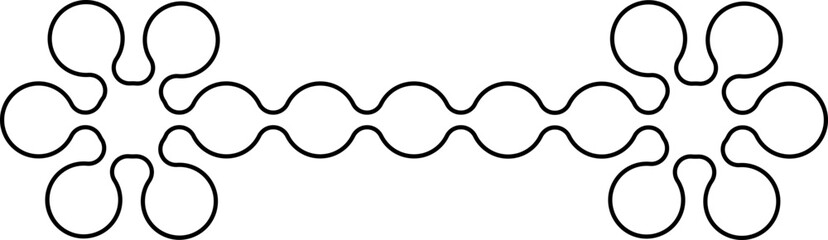 Extended linear composition of multiple outlined circles aligned in an ultra-long horizontal row.