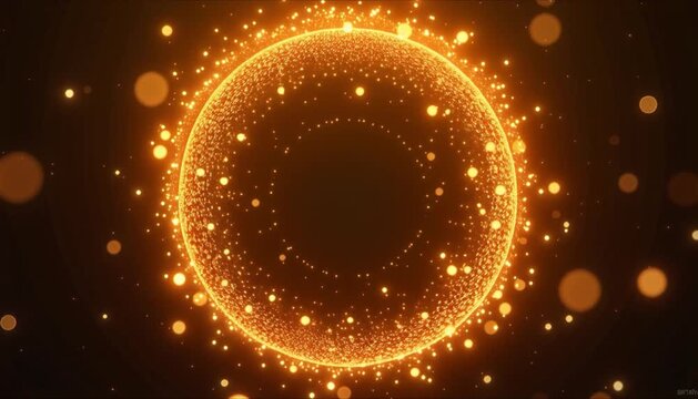 seamless loop 4k gold glitter circle background overlay, perfect for luxury branding, wedding titles, and holiday announcements