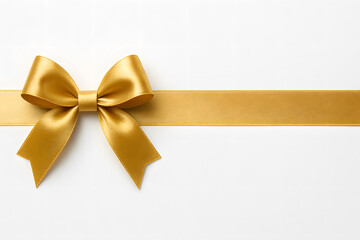 Golden satin ribbon for decoration