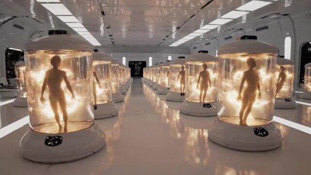 Futuristic Cloning Facility - A Glimpse into Advanced Biotechnology.