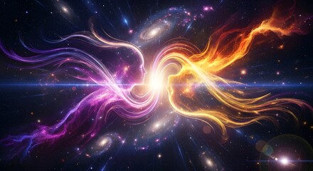 Fototapeta premium Celestial Soul Connection Abstract