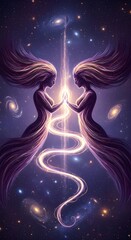 Celestial Soul Connection Abstract