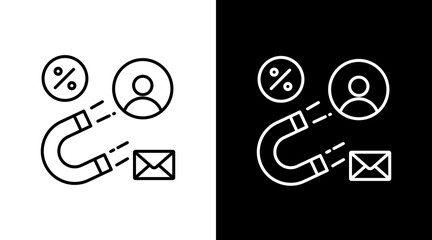 Lead Magnet  White Icon Set Design