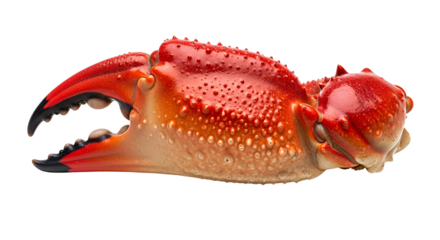 Red Crab Claw Ready to Pinch Isolated on transparent background, png