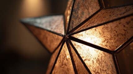 Star-Shaped Lamp Close-Up: Home Decor Material
