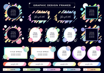 グラフィカルな幾何学バナーデザイン