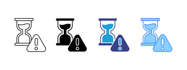 Deadline icon set multiple style collection