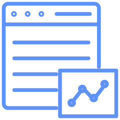 Plan Outline Blue Color Icon