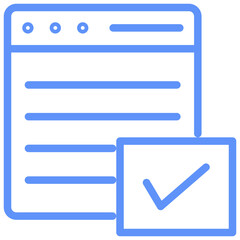 Plan Outline Blue Color Icon