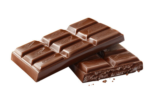 Milk Chocolate Bars Stacked and Isolated on Background