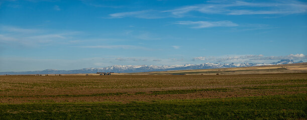 Beautiful Panorama of the Teton Mountains from the West (Idaho) side