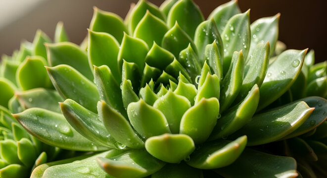 Succulent plant capturing the fresh beauty of nature's botanical patterns