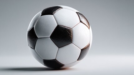 Classic soccer ball design ready for the big game, embodying teamwork and passion, perfect for sports marketing and athletic campaigns