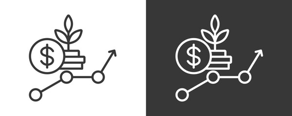 Invesment Icon Set Vector Collection Isolated In Black And White