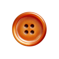 Shiny Four Hole Orange Button for Clothing Accessories