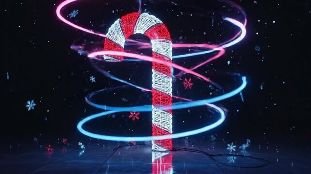 Fiber Optic Candy Cane &ndash; Futuristic Holiday Sweet
