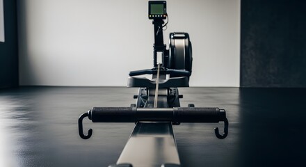 Modern Rowing Machine in a Gym Setting for Fitness and Cardio Workouts perfect for fitness blog, gym website, health article,