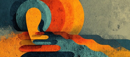 Abstract Landscape with Warm Colors