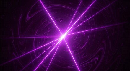Energetic purple light trails and swirling vortex creates a dynamic design
