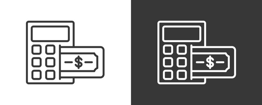 Budgeting Icon Set Vector Collection Isolated In Black And White