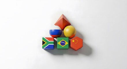 BRICS Nations Concept: Global Economy and Emerging Markets perfect for Website banner, financial report cover, business