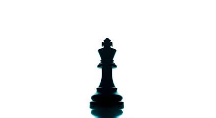 Lone Chess King Silhouette: Strategy & Leadership Concept perfect for Business presentations, corporate reports, strategic