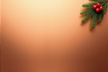 Festive Christmas background with generous copyspace and holiday decorative elements
