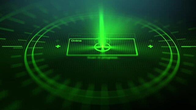 Military Radar Scan with Modern Cinematic Software