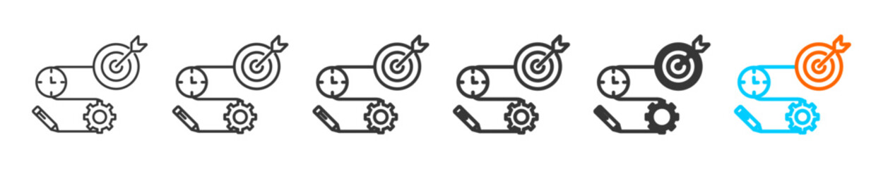 plan icon set multiple style collection	
