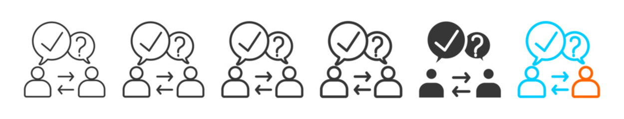 communication icon set multiple style collection	
